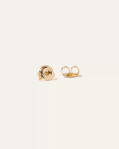 14K Diamond Pave Circle Studs