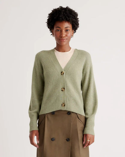 Baby Alpaca-Wool Cropped Cardigan
