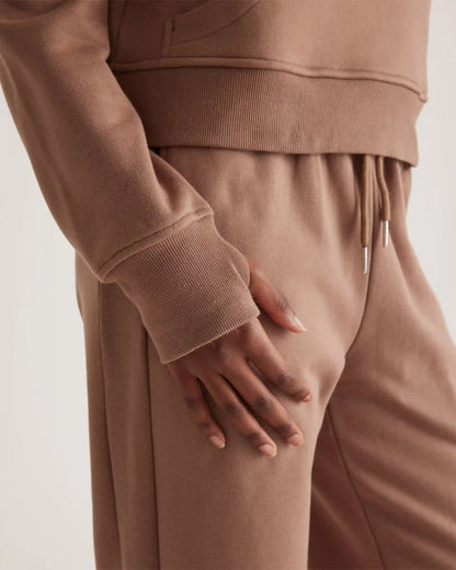 Organic Heavyweight Fleece Cropped Half Zip Hoodie
