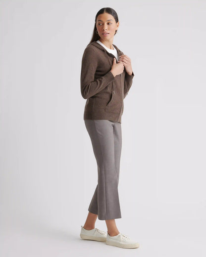 Mongolian Spring Cashmere Full-Zip Hoodie