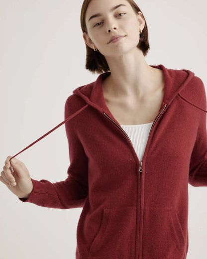 Mongolian Cashmere Full-Zip Hoodie