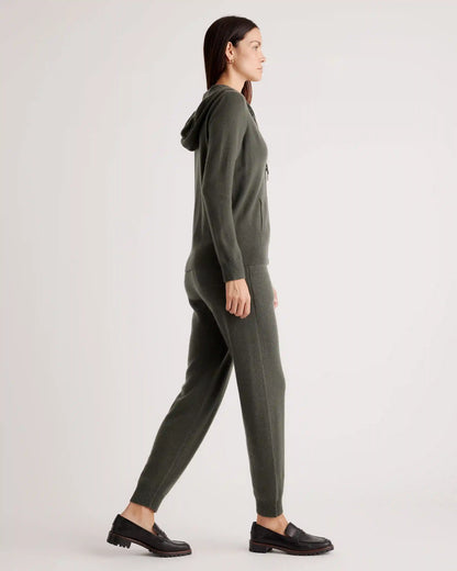 Mongolian Spring Cashmere Full-Zip Hoodie