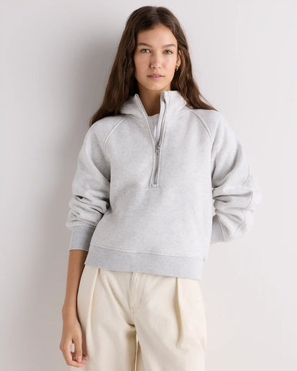 Everyday Fleece Cropped Half Zip Hoodie