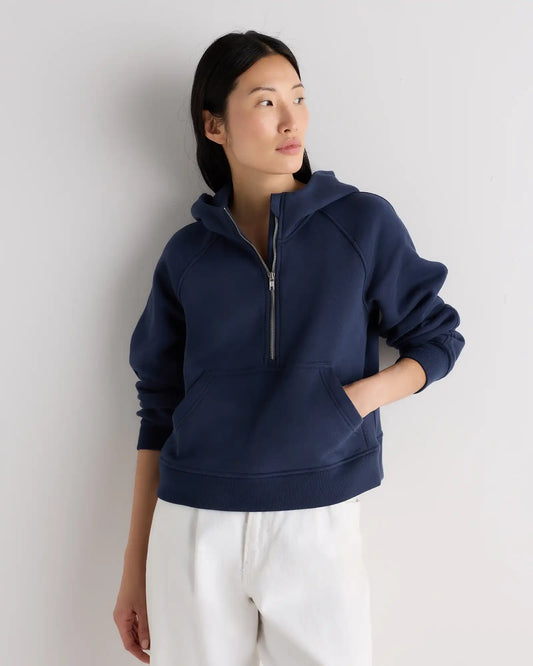 Everyday Fleece Cropped Half Zip Hoodie