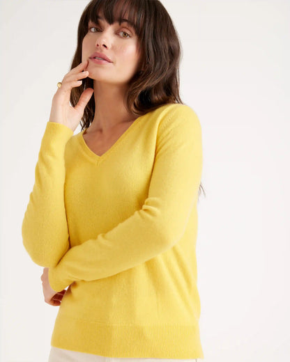 Mongolian Spring Cashmere V-Neck Sweater