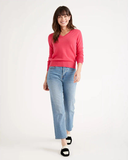 Mongolian Spring Cashmere V-Neck Sweater