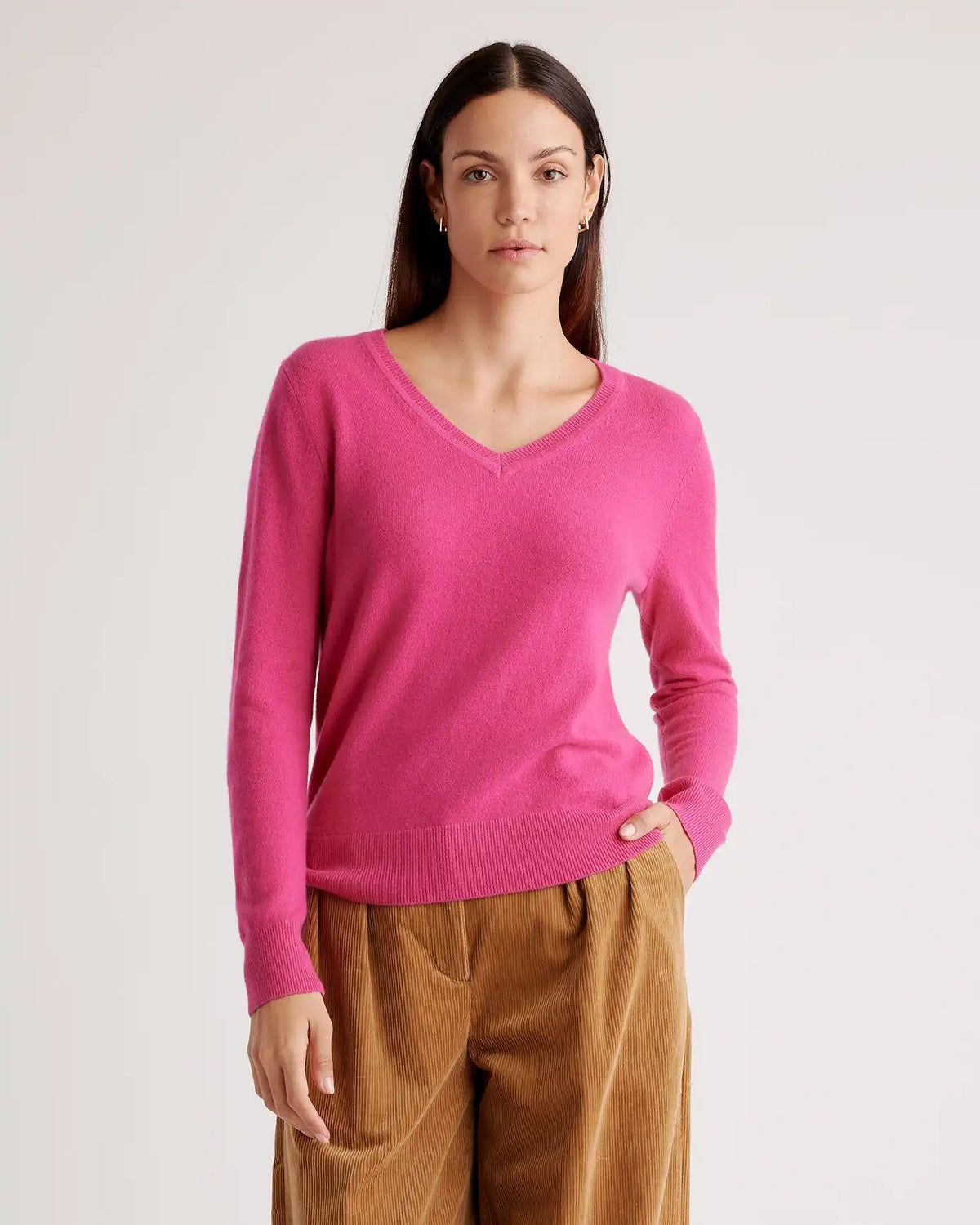 Mongolian Spring Cashmere V-Neck Sweater