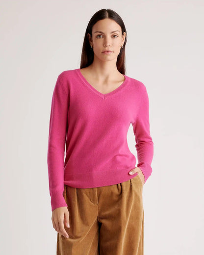 Mongolian Spring Cashmere V-Neck Sweater