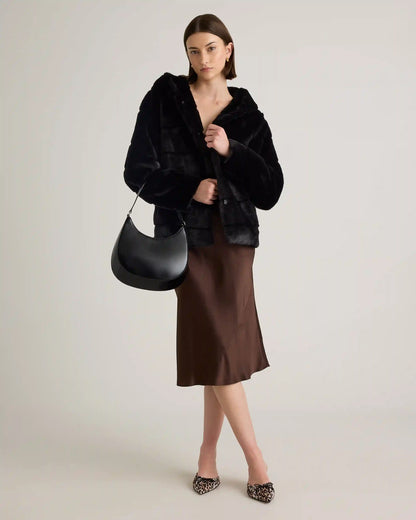 Hooded Faux Fur Jacket