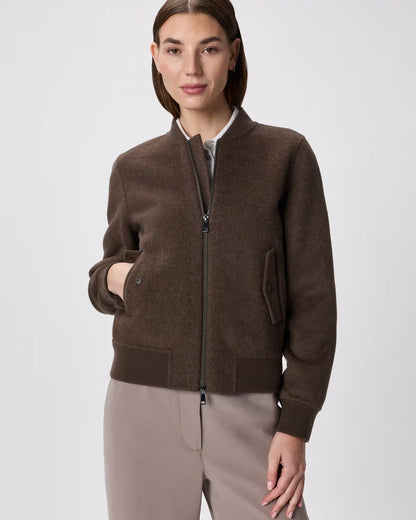 Double-Faced Merino Wool Bomber Jacket
