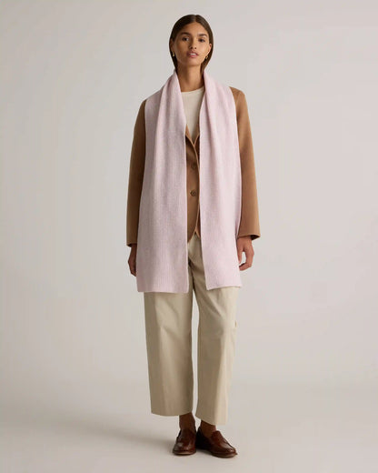 Mongolian Cashmere Ribbed Scarf