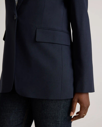 Italian Wool Long Blazer
