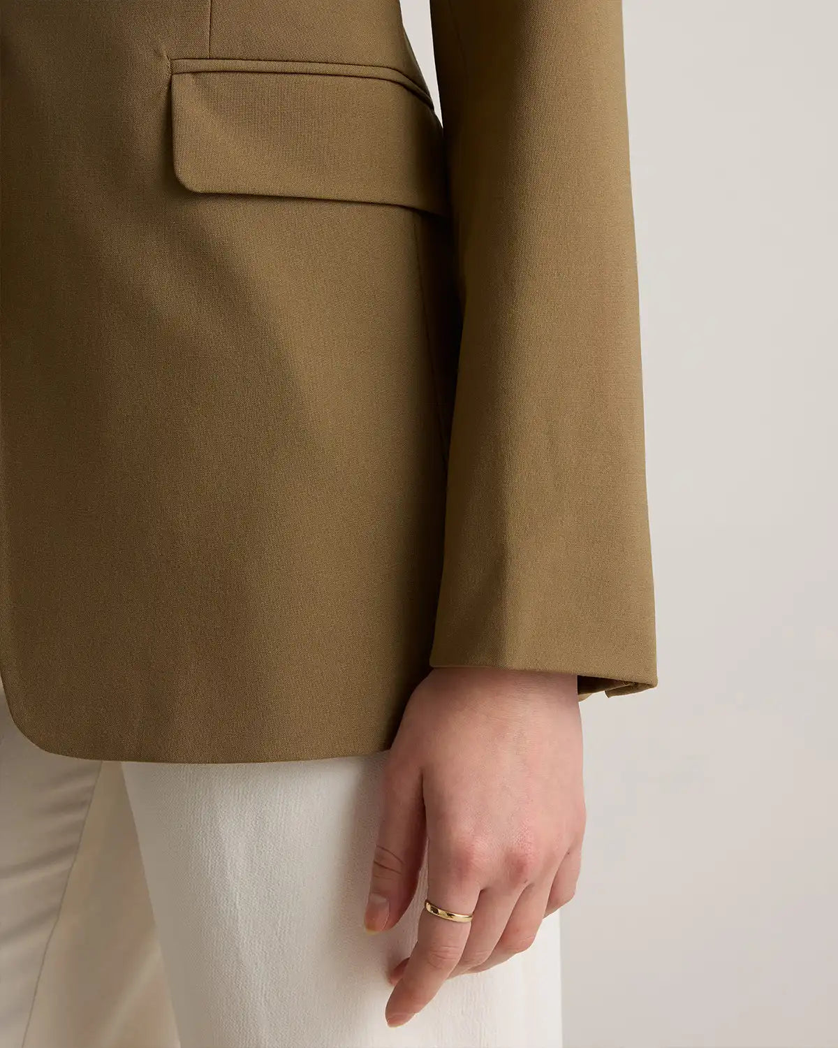 Italian Wool Long Blazer
