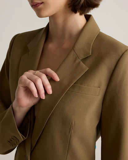 Italian Wool Long Blazer