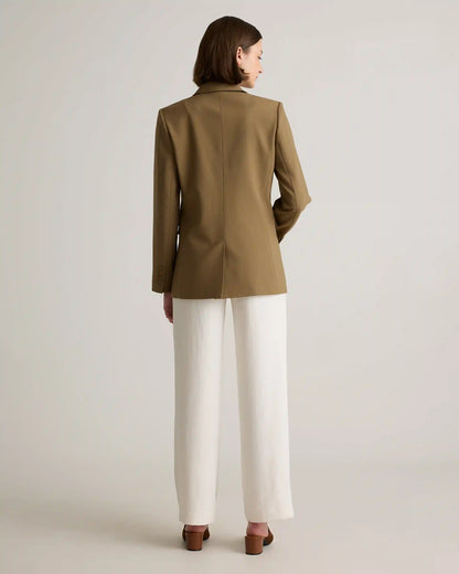 Italian Wool Long Blazer