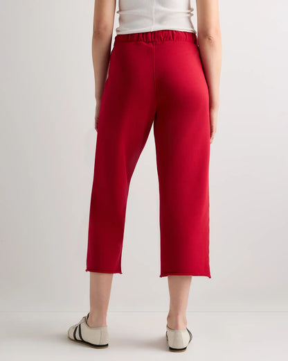 Organic French Terry Cropped Wide Leg Pants