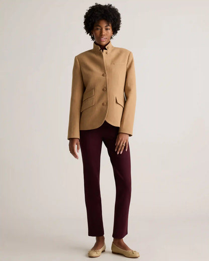 Italian Wool Stand Collar Blazer