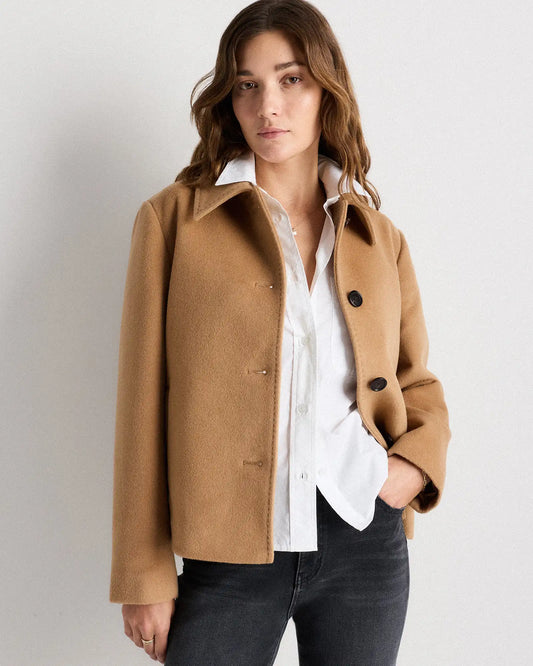 Wool Cashmere Short Coat