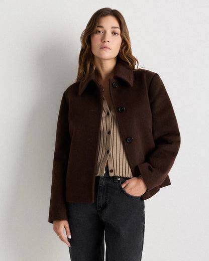 Wool Cashmere Short Coat