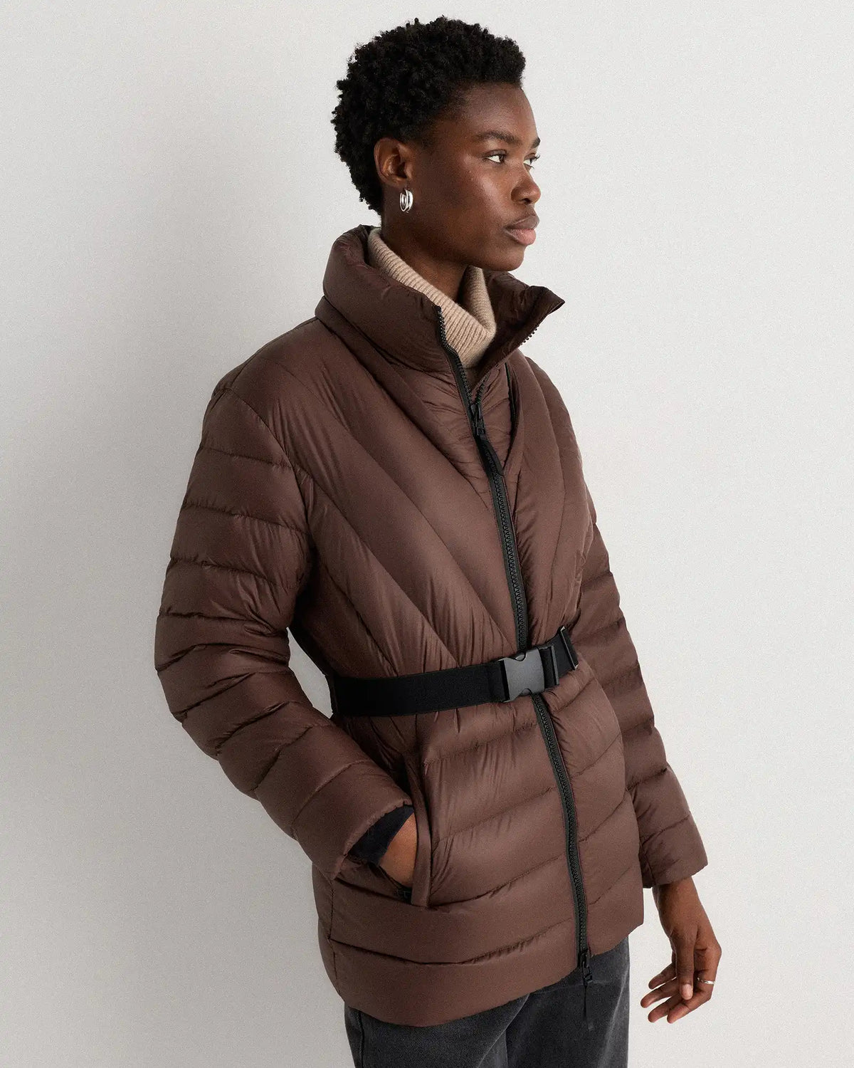 Responsible Down Belted Puffer Coat