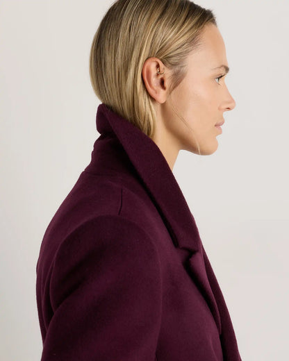 Wool Cashmere Tailored Long Coat