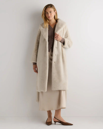 Faux Fur Maxi Wrap Coat
