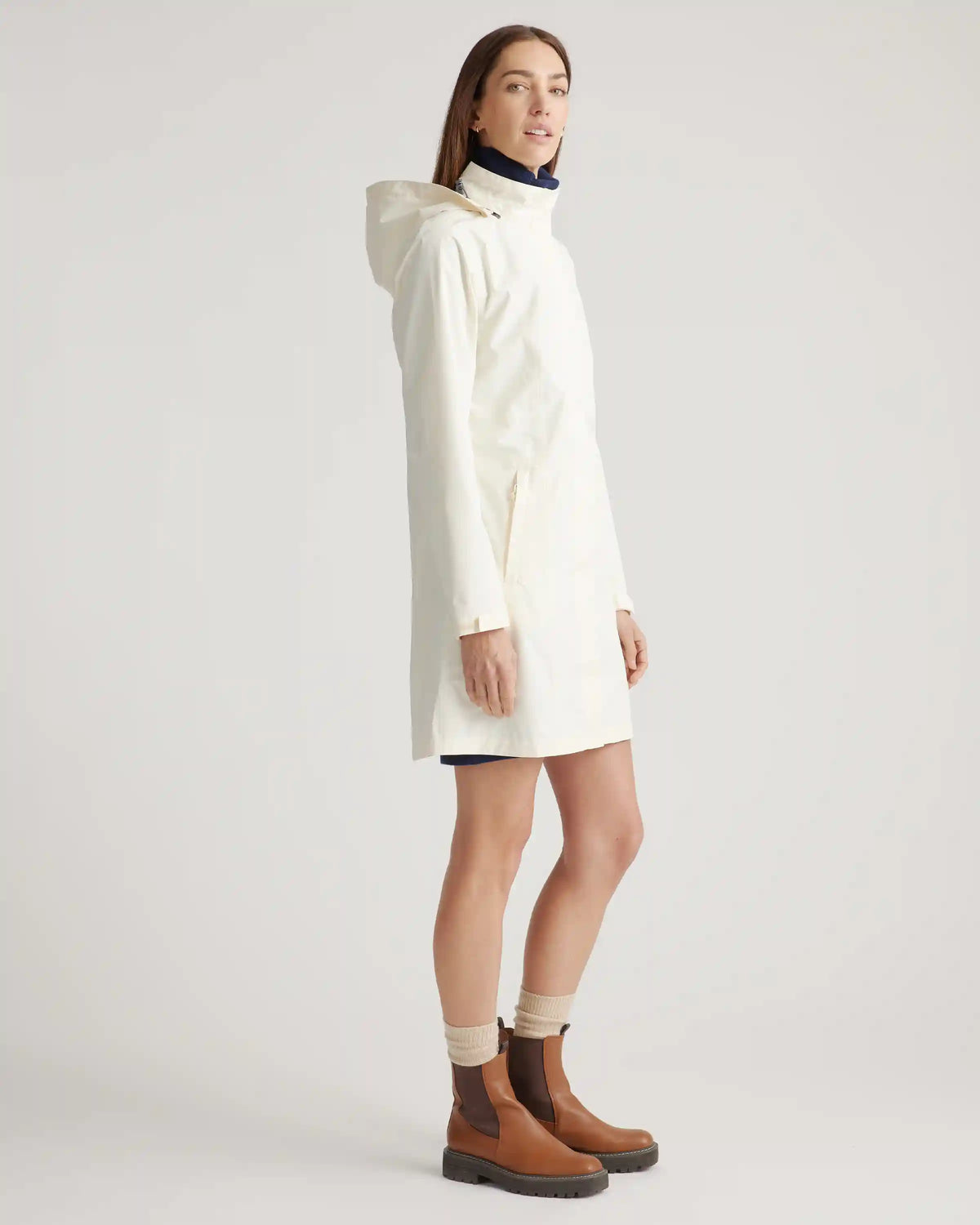 Weather Proof Long Rain Shell Jacket