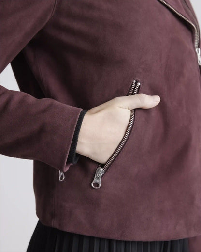 100% Suede Biker Jacket