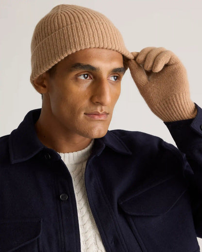 Mongolian Cashmere Ribbed Beanie