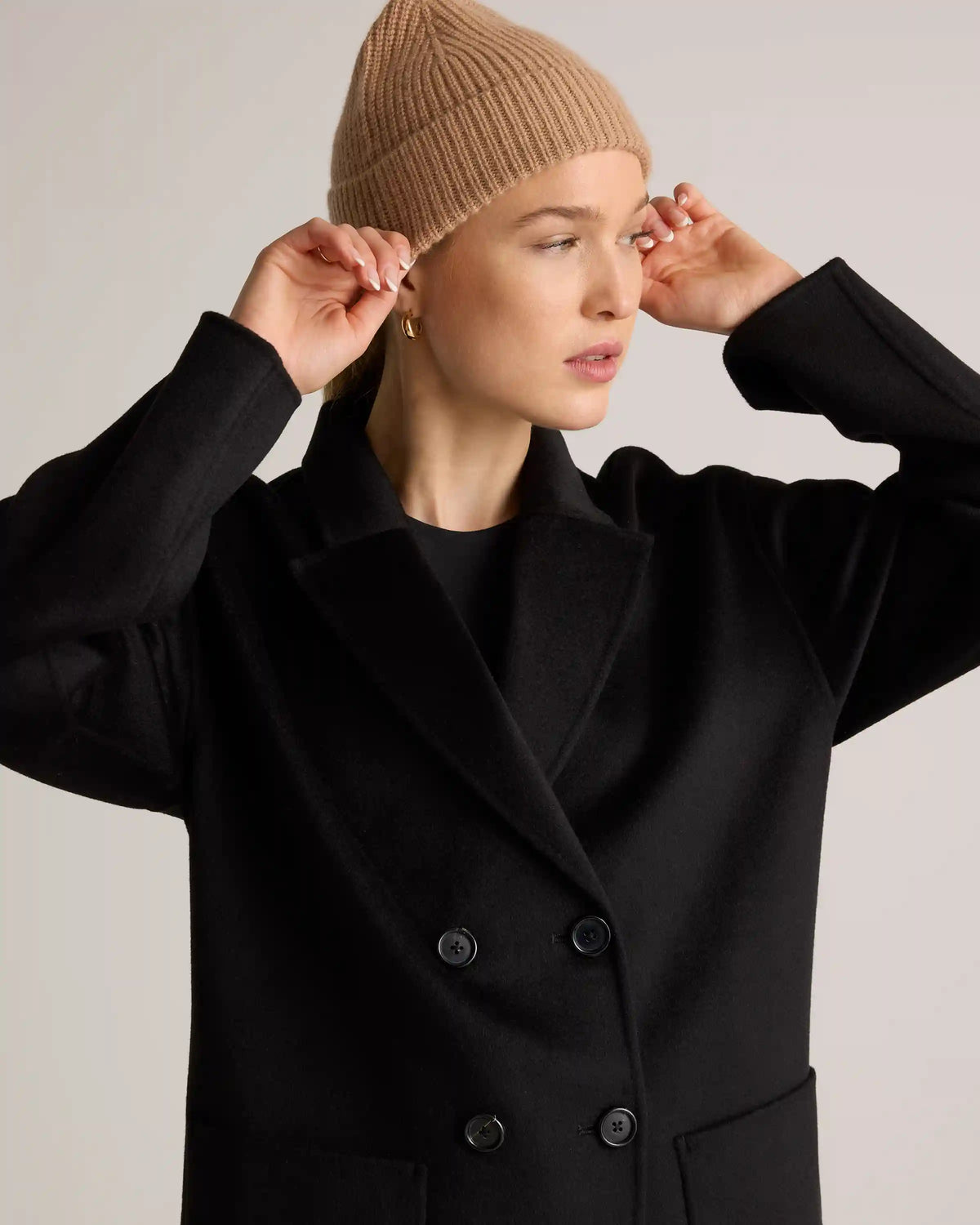 Mongolian Cashmere Ribbed Beanie