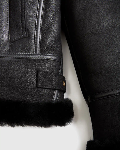 100% Shearling Cold Weather Bomber Jacket