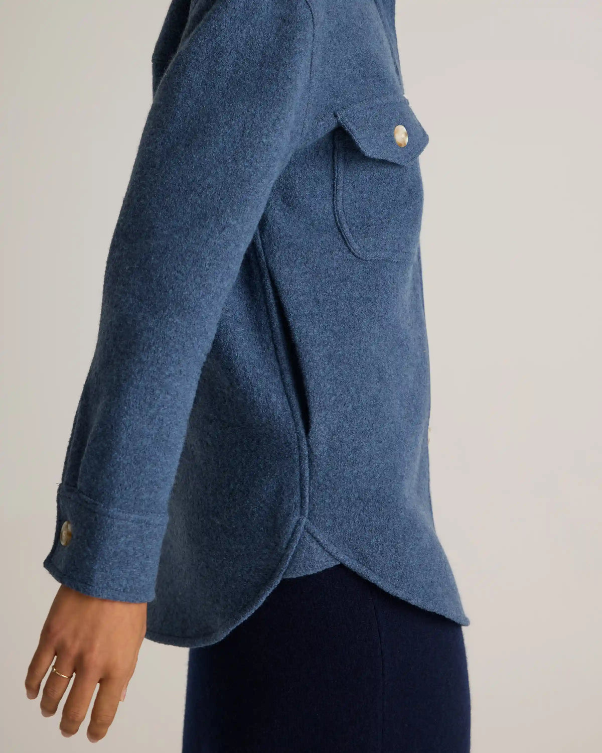 100% Merino Wool Shirt Jacket