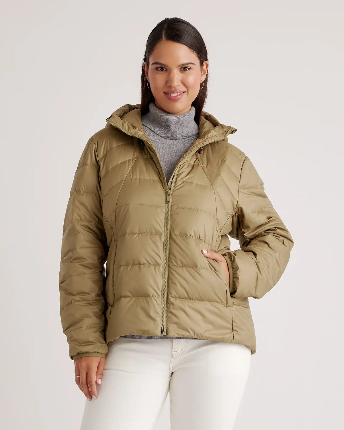 Lightweight Down Packable Puffer Hooded Jacket