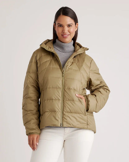 Lightweight Down Packable Puffer Hooded Jacket