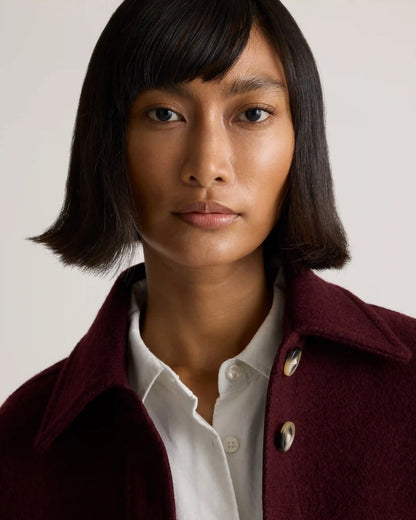 100% Merino Wool Long Shirt Jacket