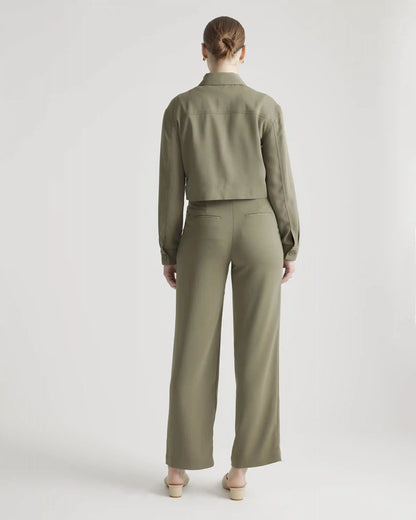 Stretch Crepe Cropped Jacket