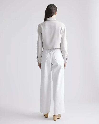 Stretch Crepe Cropped Jacket