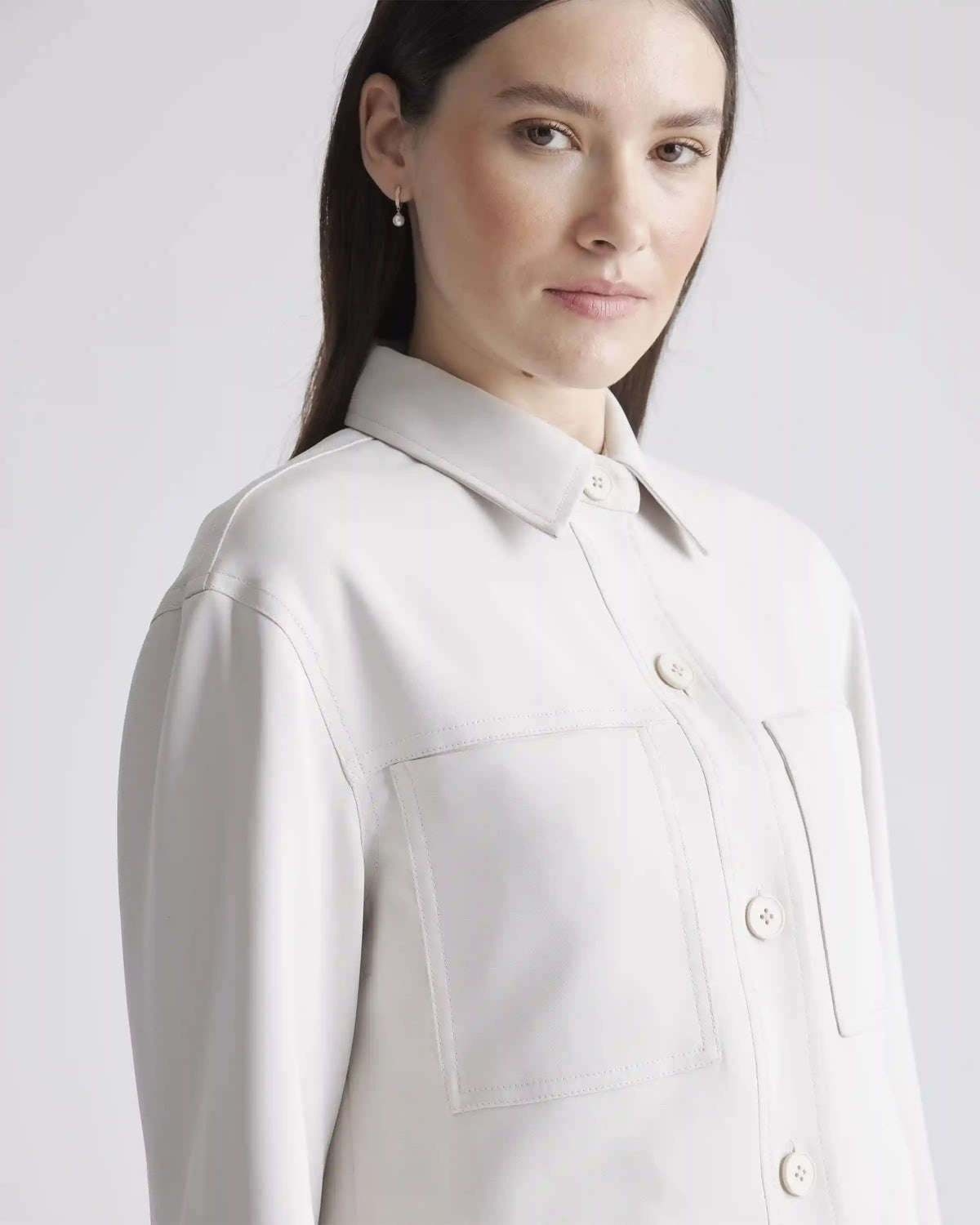 Stretch Crepe Cropped Jacket