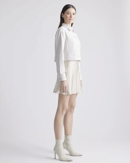 Stretch Crepe Cropped Jacket