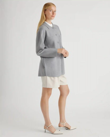 Eco-Knit Milano Stitch Oversized Shirt Jacket