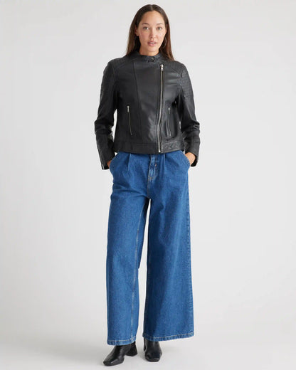100% Leather Café Racer Jacket