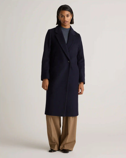 Italian Wool Classic Single-Breasted Coat