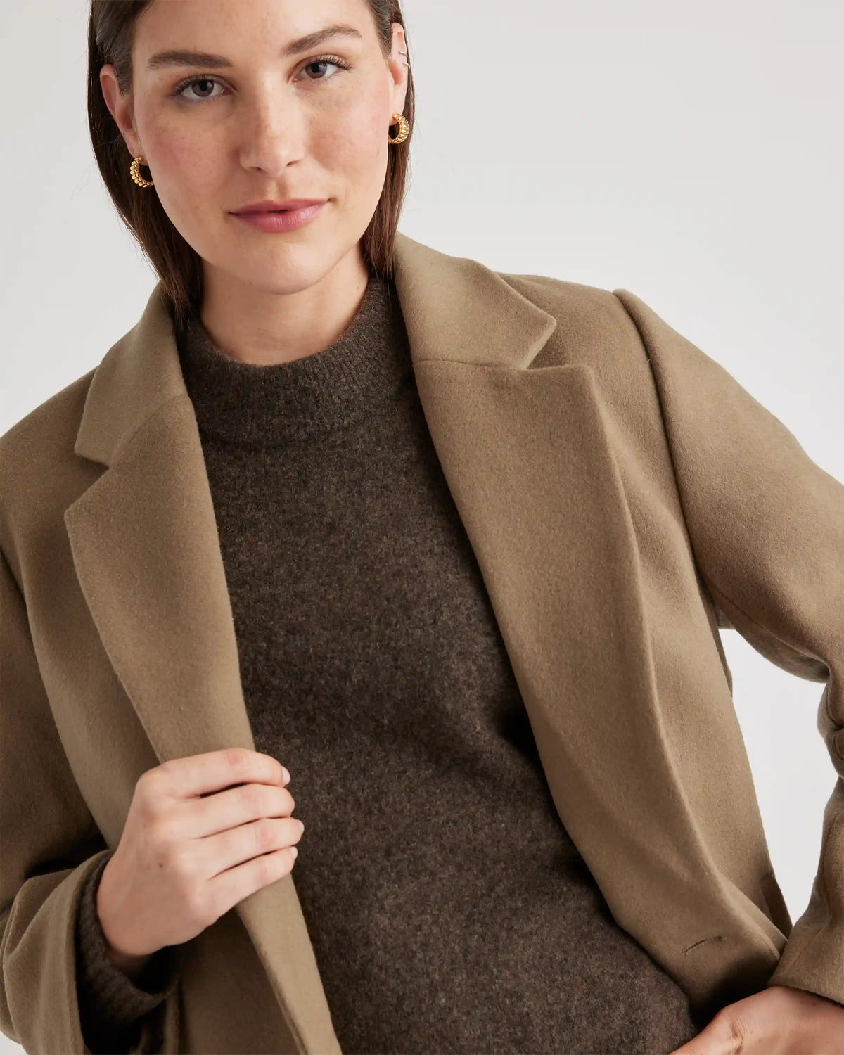 Italian Wool Classic Single-Breasted Coat