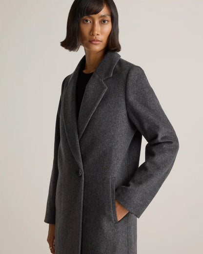 Italian Wool Classic Single-Breasted Coat