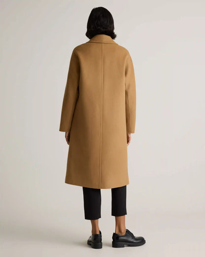 Italian Wool Double-Breasted Slouch Coat