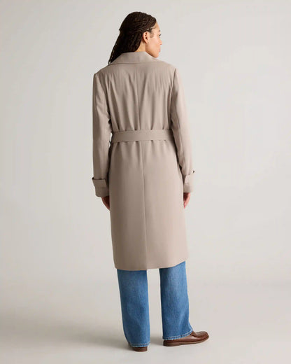 Stretch Crepe Trench Coat