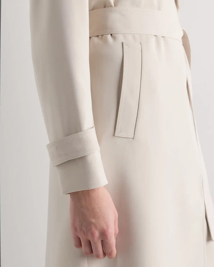 Stretch Crepe Trench Coat