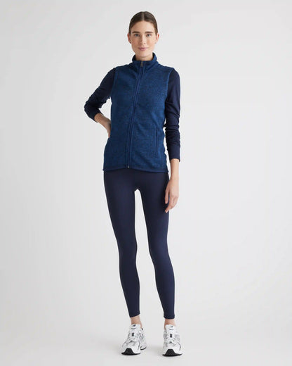 Sweater-Knit Fleece Full-Zip Vest