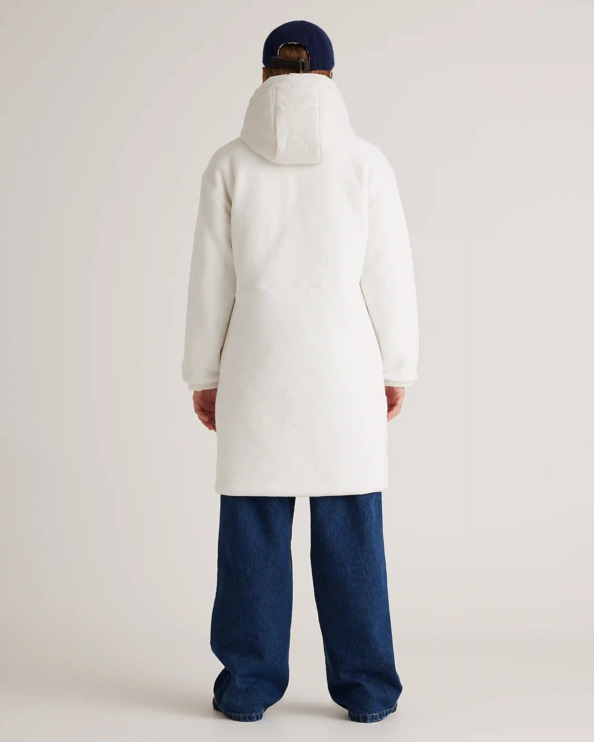 Long Hooded Sherpa Jacket
