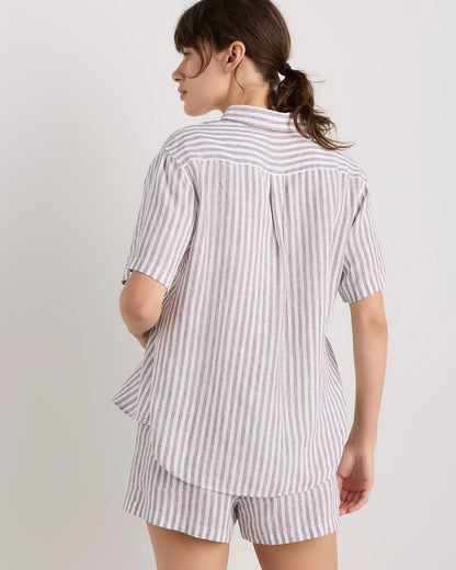 100% European Linen Shorts Pajama Set